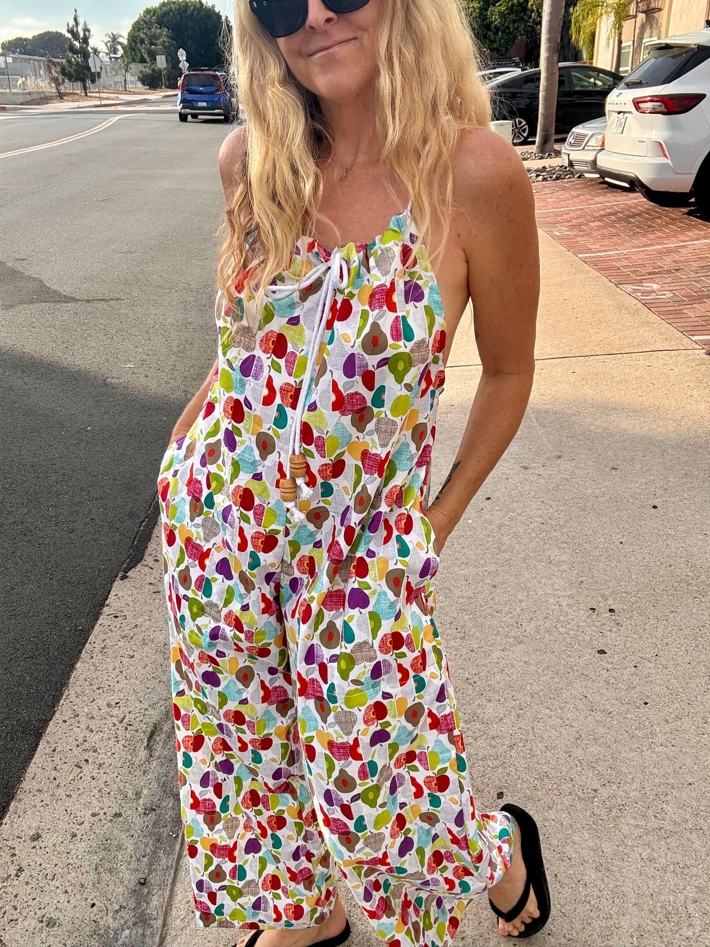 * Rope Romper ~ Rainbow Pears & Apples