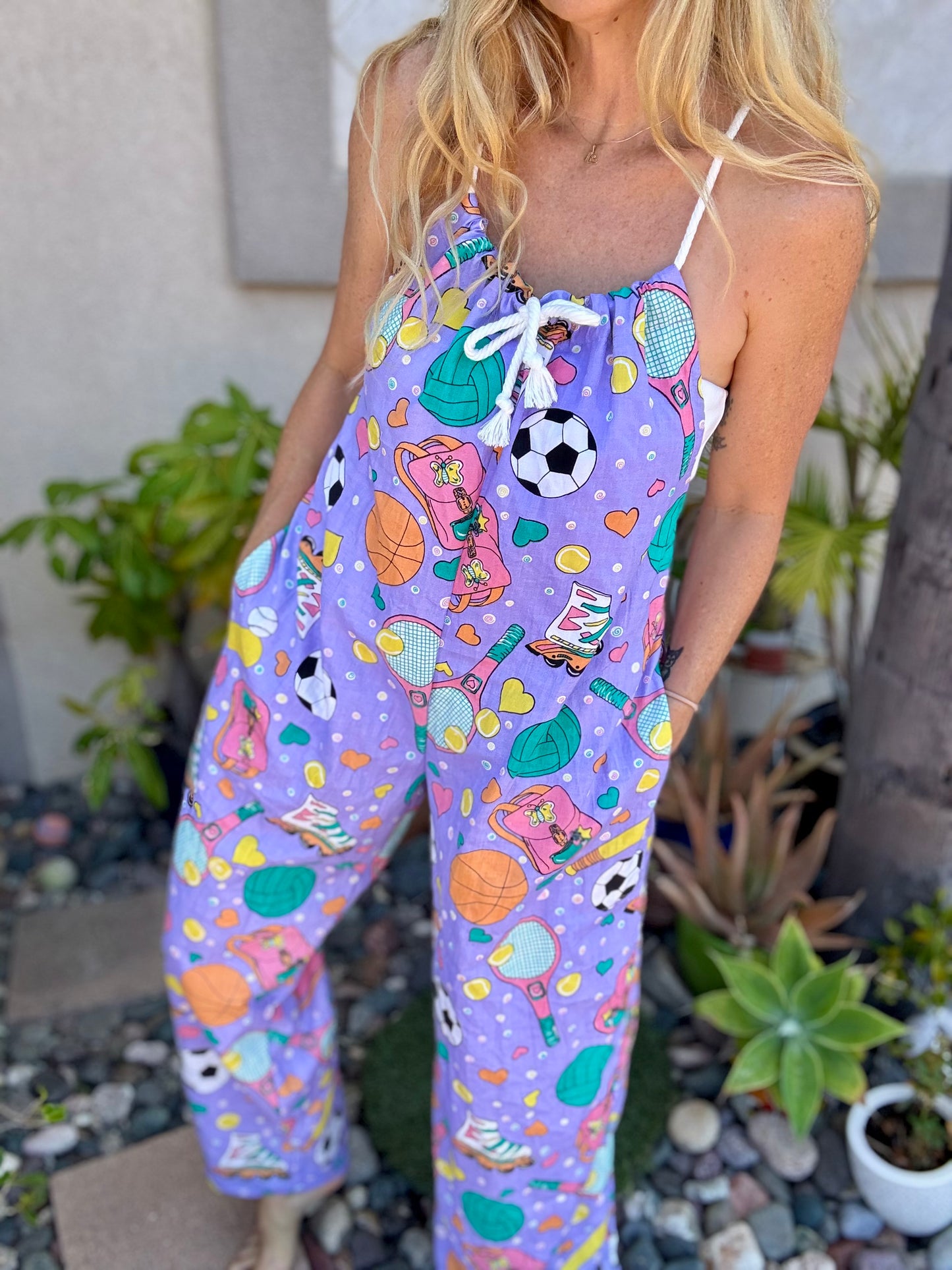 * Rope Romper ~ Purple Sports