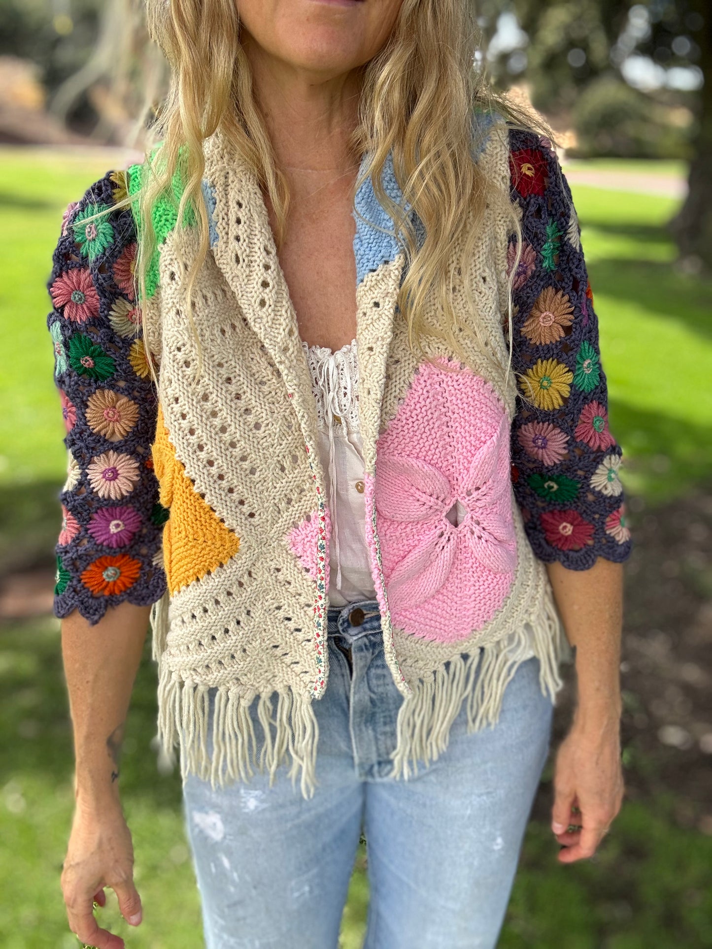 Cropped Daisy Chain Coat