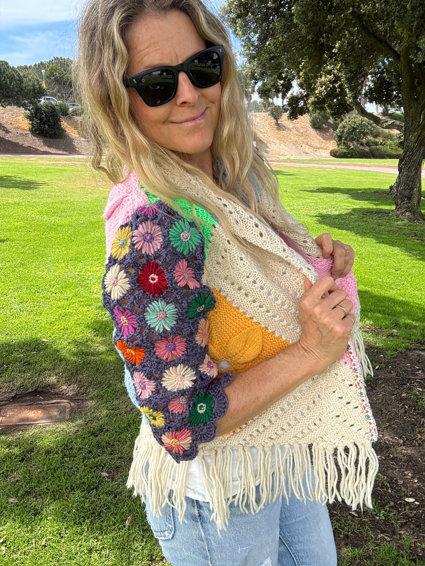 Cropped Daisy Chain Coat