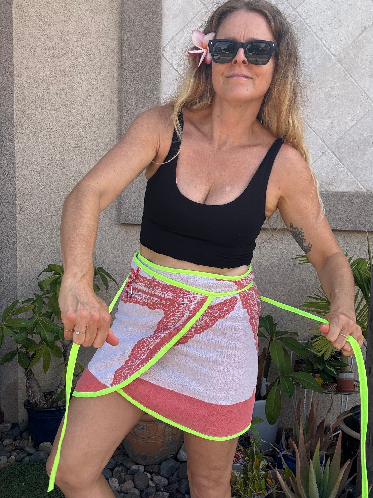 *Starfish Wrap Skirt~ neon green