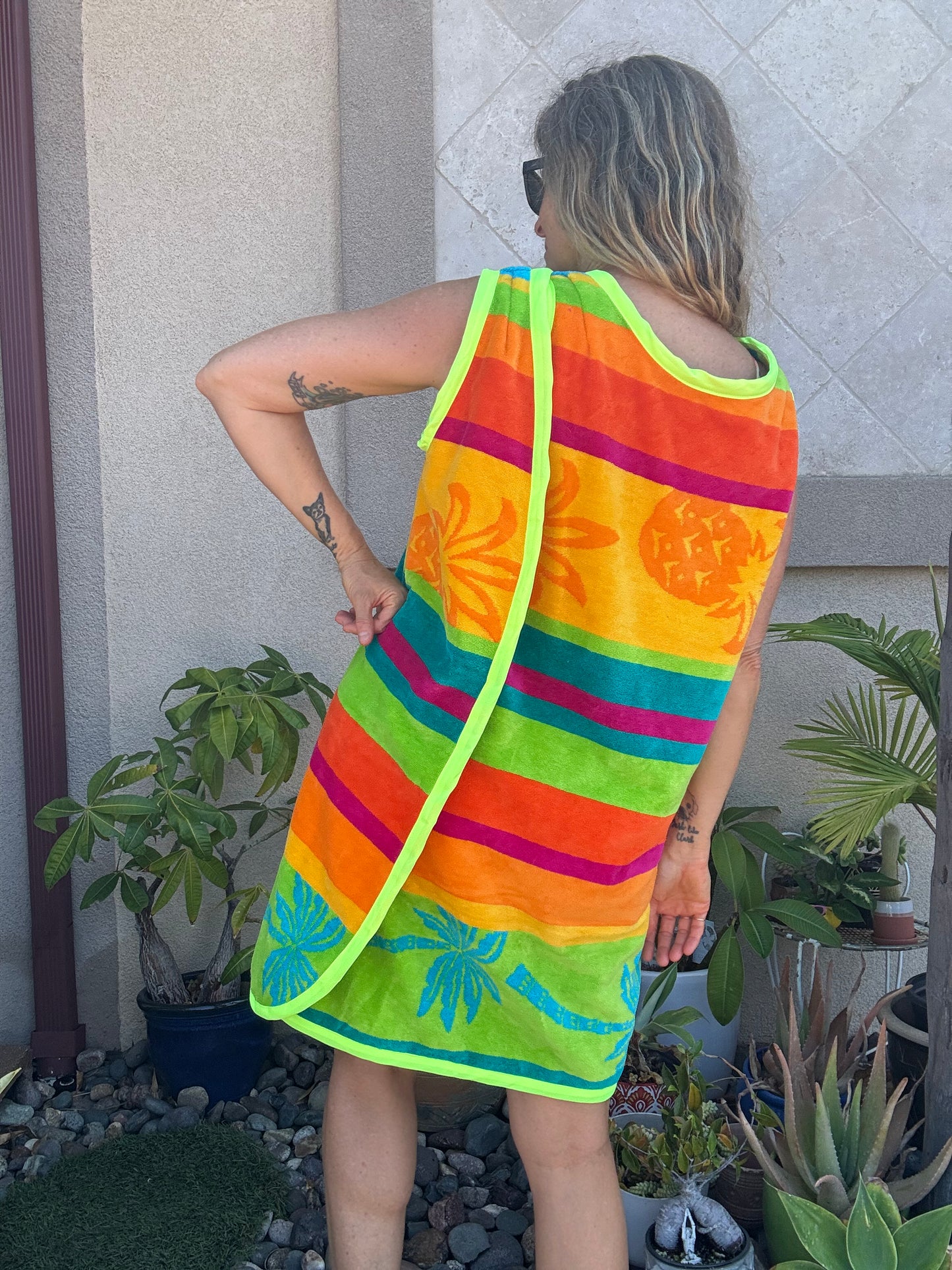 *3 Arm Hole Wrap Dress ~ pineapple