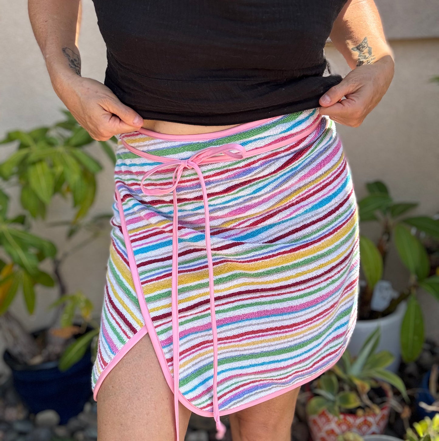 *Candy Stripe Towel Dress