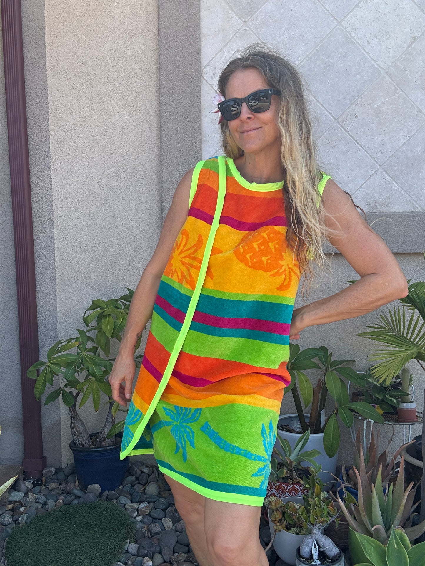 *3 Arm Hole Wrap Dress ~ pineapple