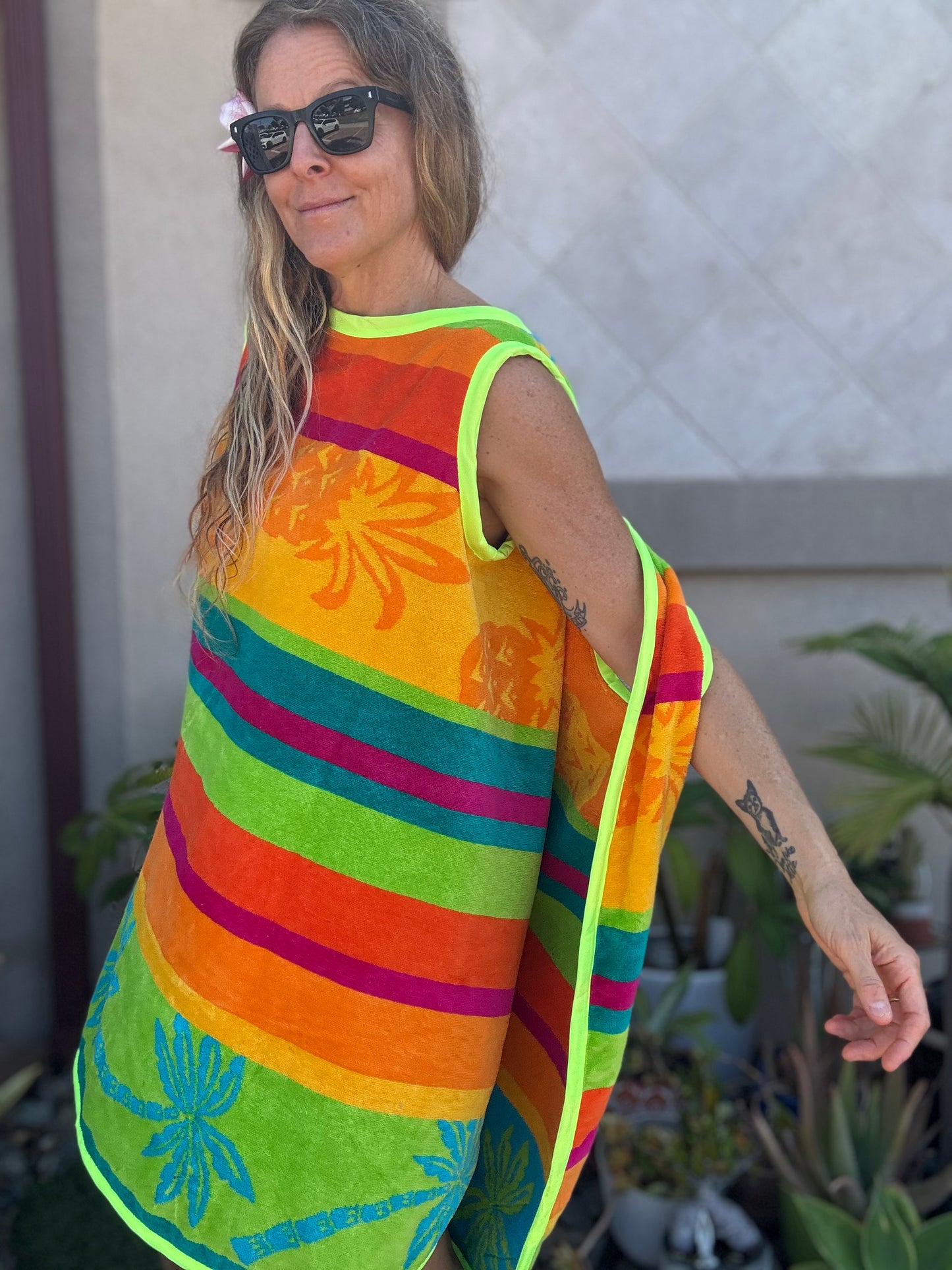 *3 Arm Hole Wrap Dress ~ pineapple