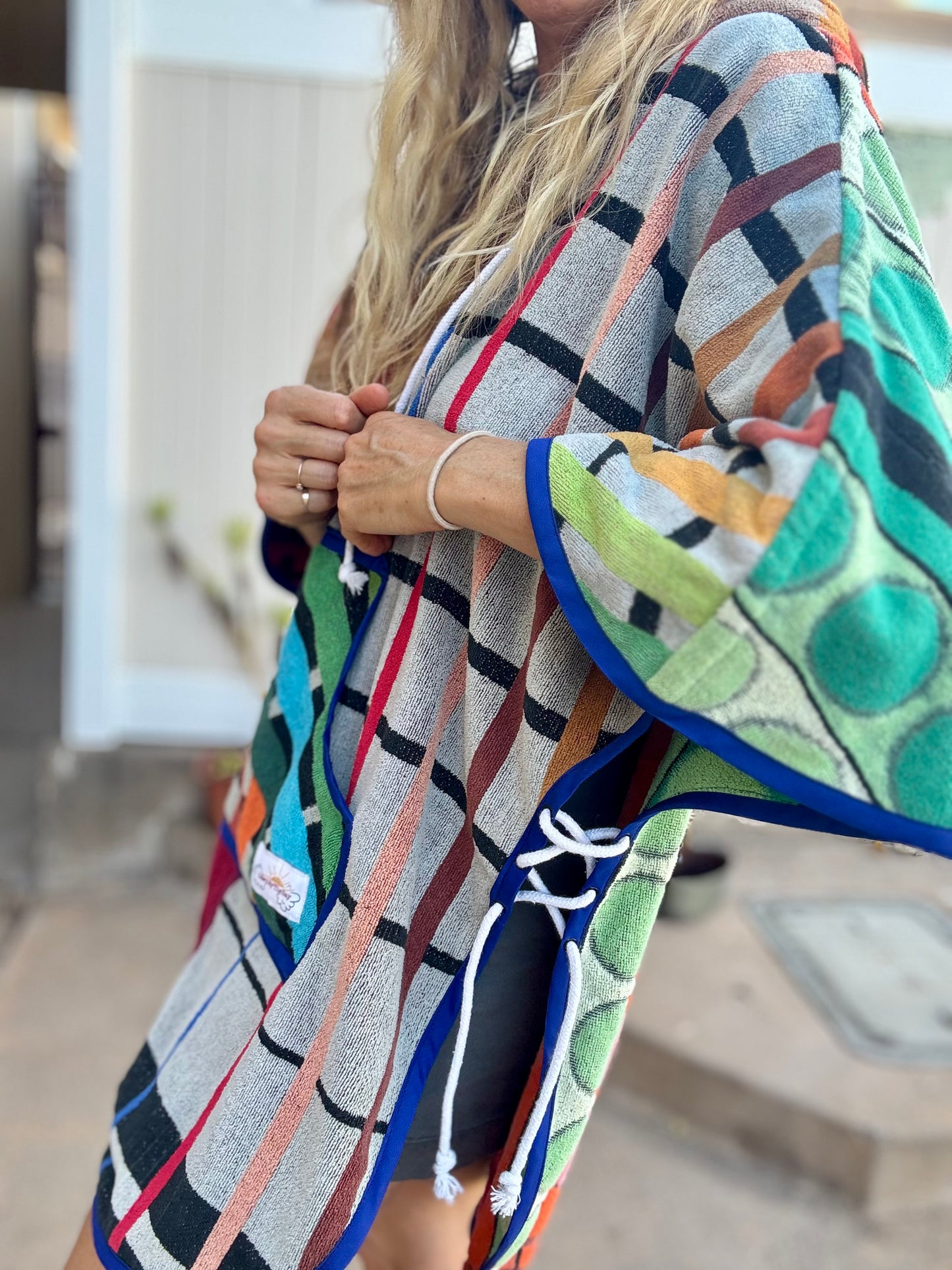 *Hooded Cover up ~ earthy rainbows
