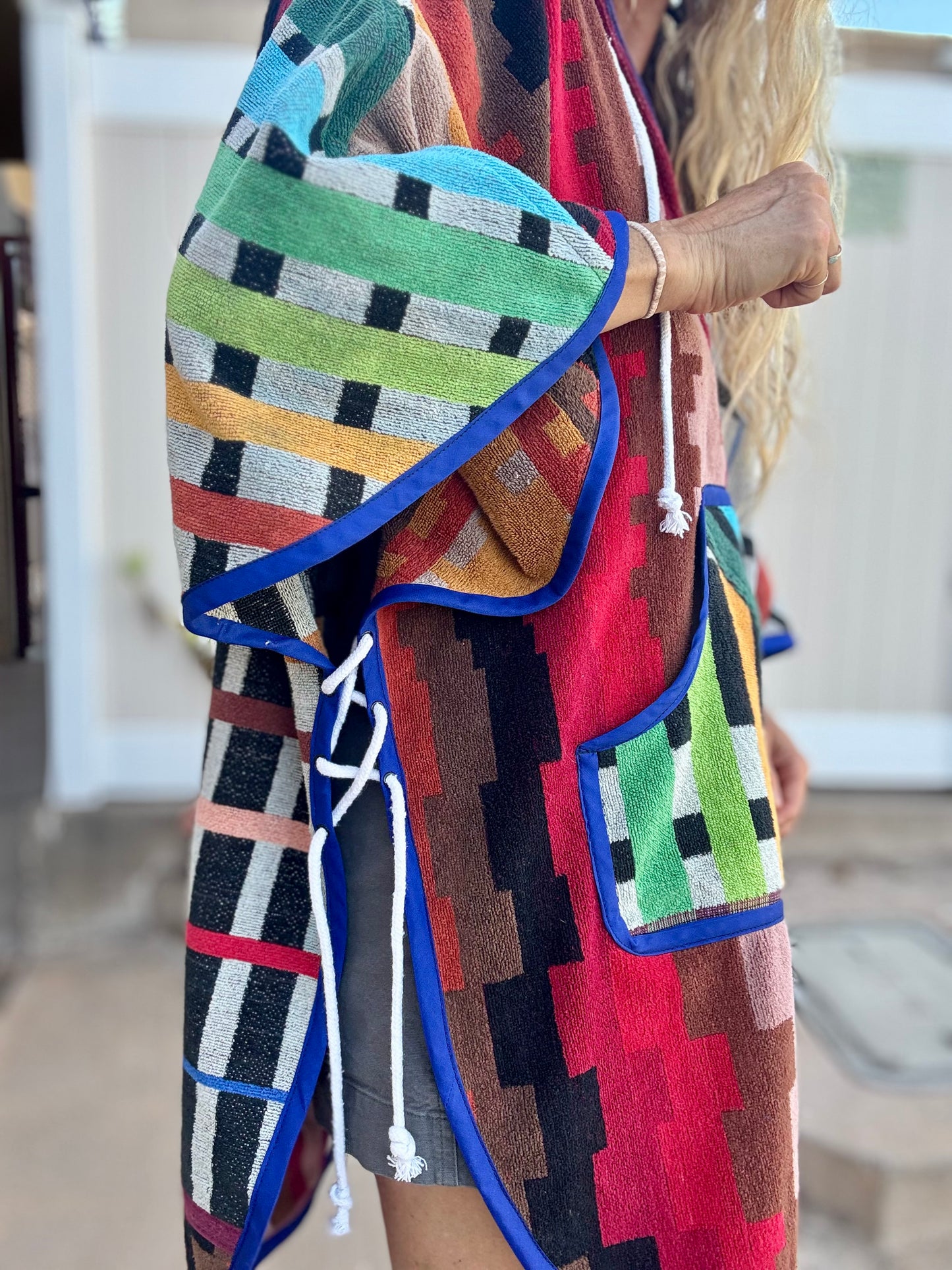 *Hooded Cover up ~ earthy rainbows
