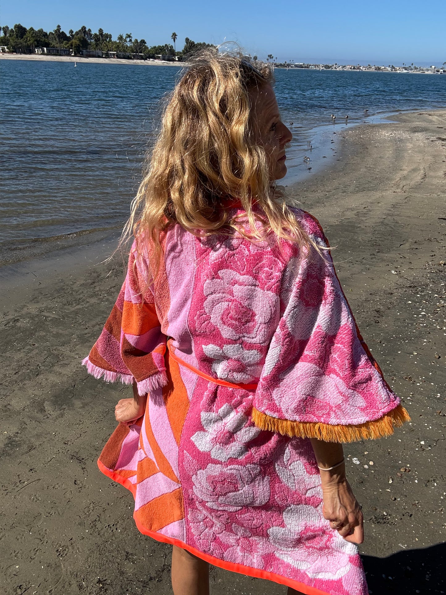 *Pink & Orange Robe/Wrap Dress