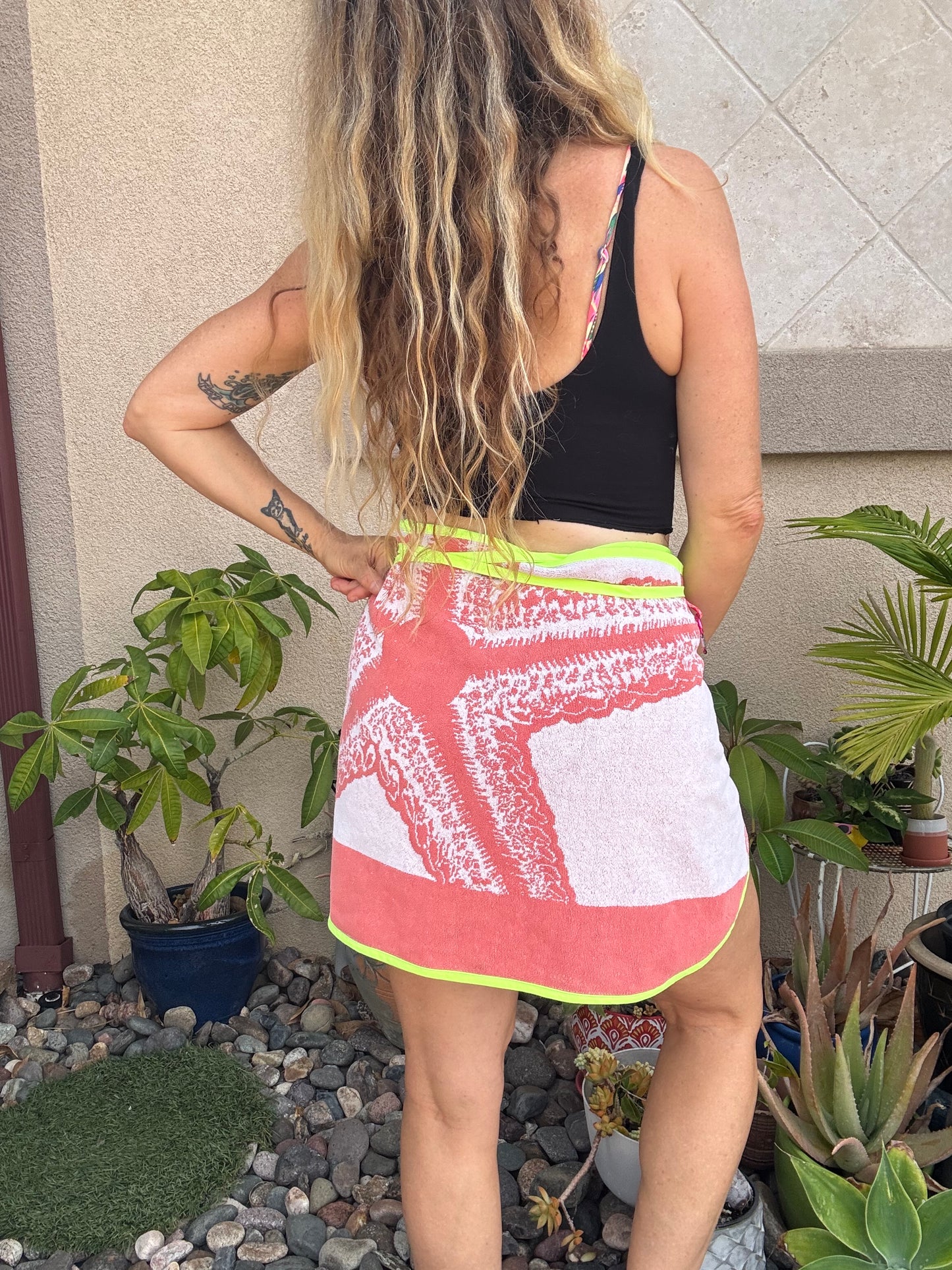 *Starfish Wrap Skirt~ neon green