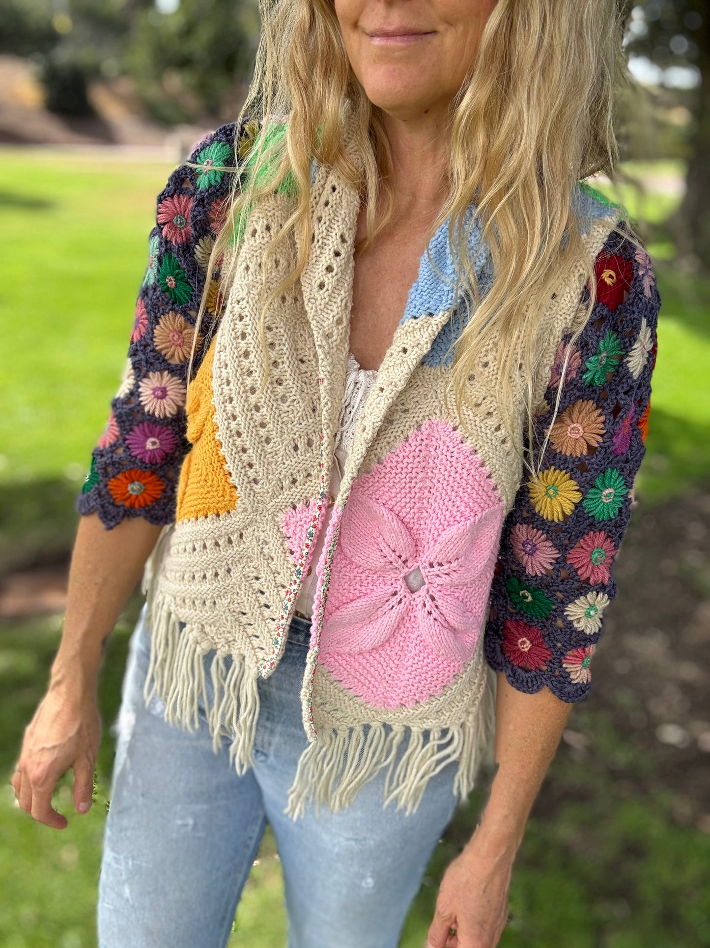 Cropped Daisy Chain Coat