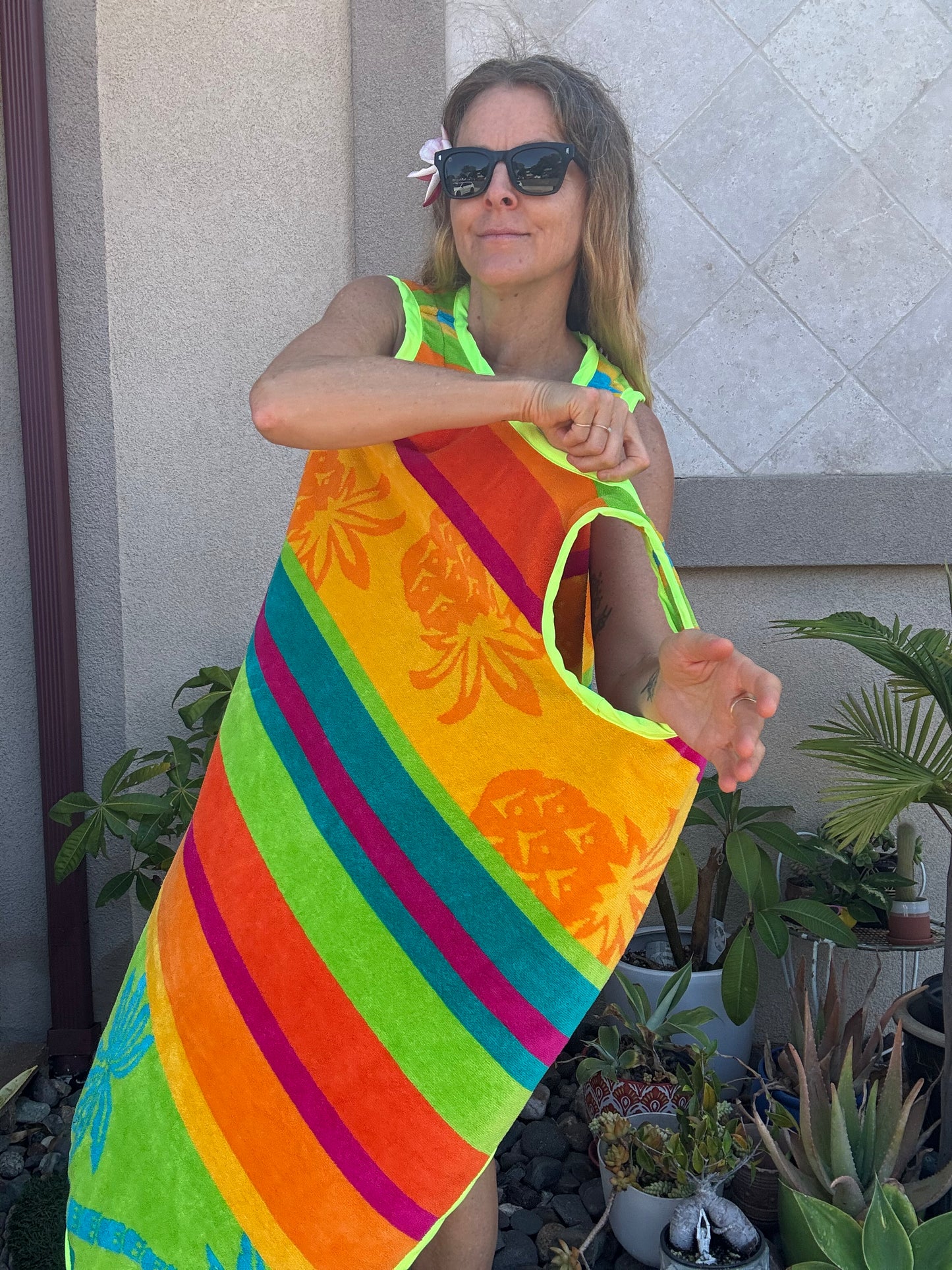 *3 Arm Hole Wrap Dress ~ pineapple
