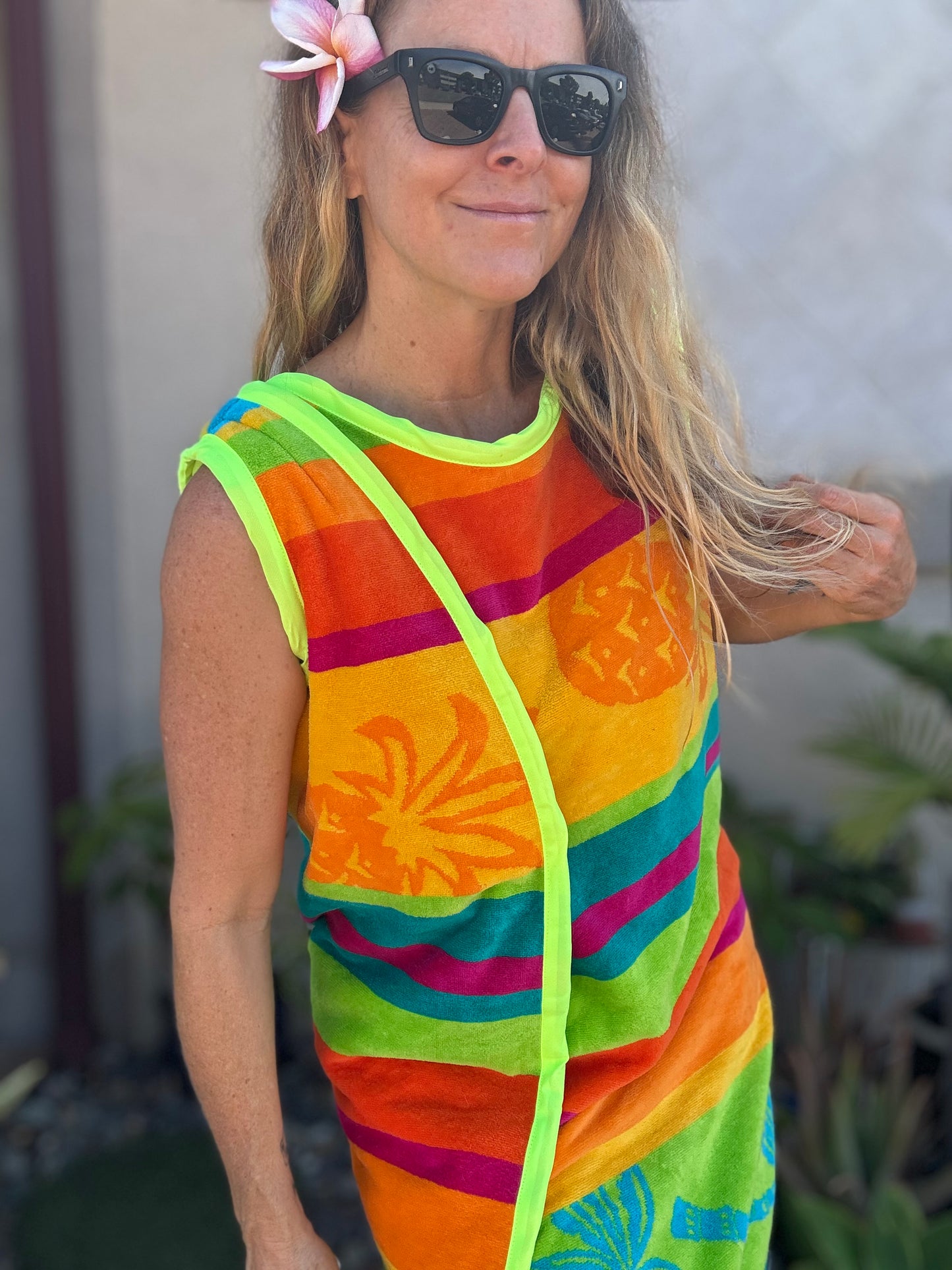 *3 Arm Hole Wrap Dress ~ pineapple