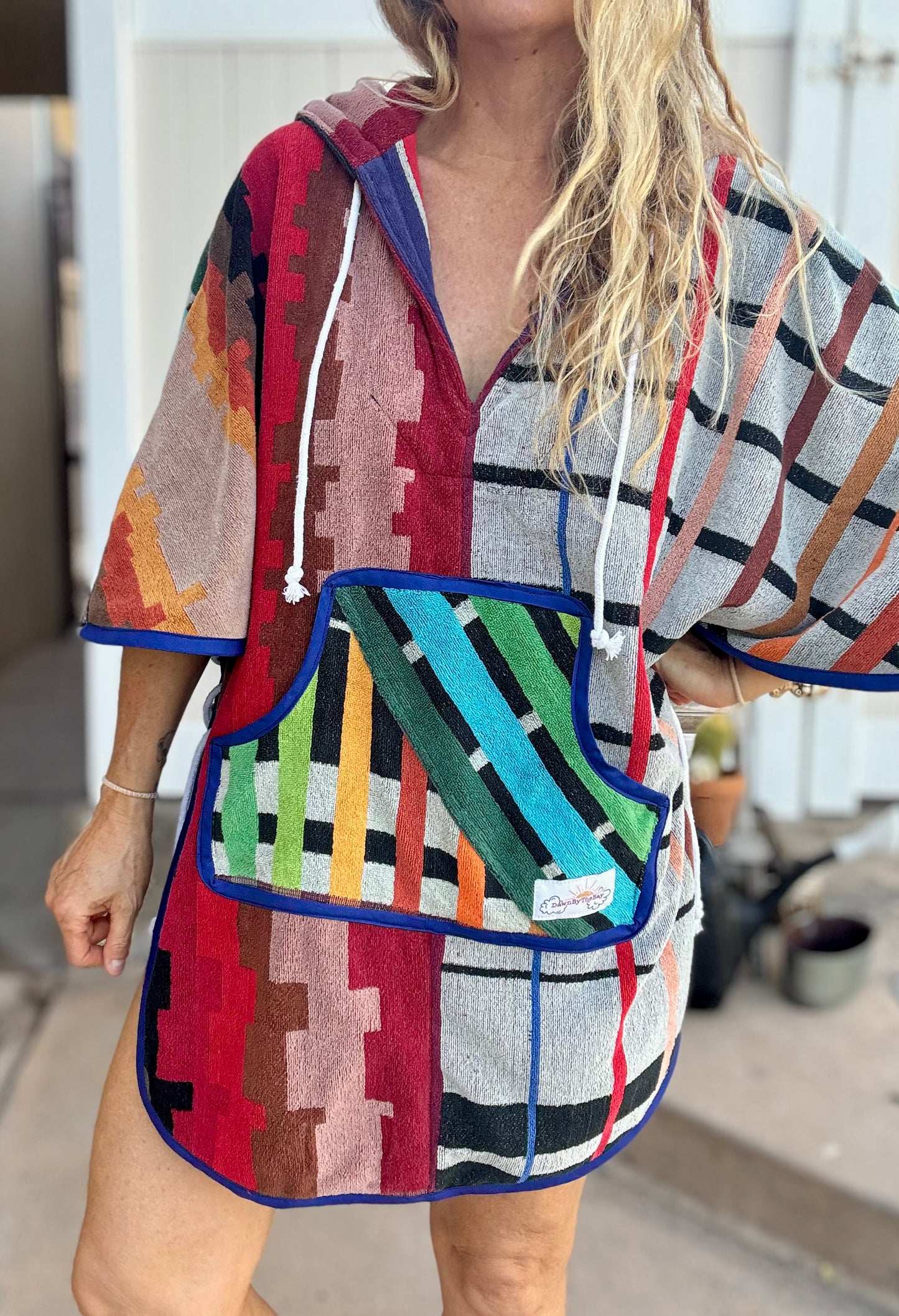*Hooded Cover up ~ earthy rainbows